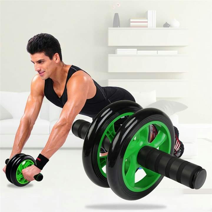 Super Mute Double Abdominal Wheel Ab Roller For Exercise Fitness