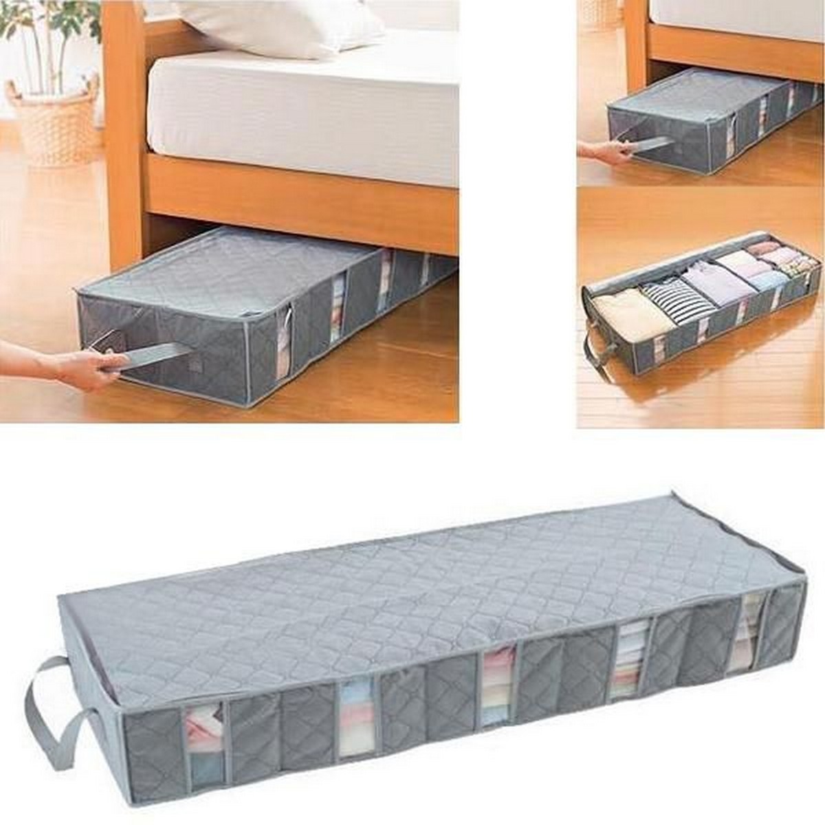 Underbed Storage Bag Home Storage Organizer Under The Bed Organizer Fits for Kids Men & Women Clothes /Shoes
