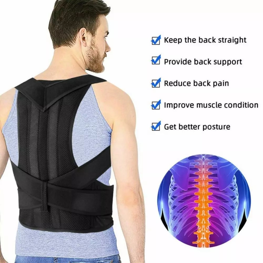 Posture Belt for Men and Women – Original Posture Corrector Belt for Back and Shoulder Support – Adjustable Posture Fixer Belt for Men, Women & Kids – 2 in 1 Posture Correction Belt, Fitness Belt for Men Gym, Fitness Band & Home Fitness Equipment