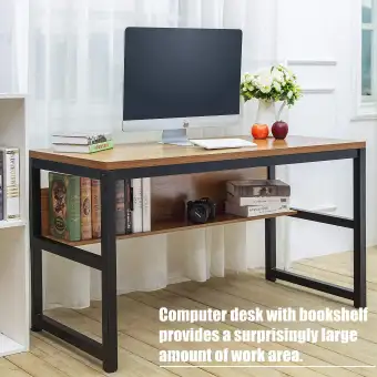 Computer Desk With Bookshelf Metal Desk Grommet Hole Cable Cover