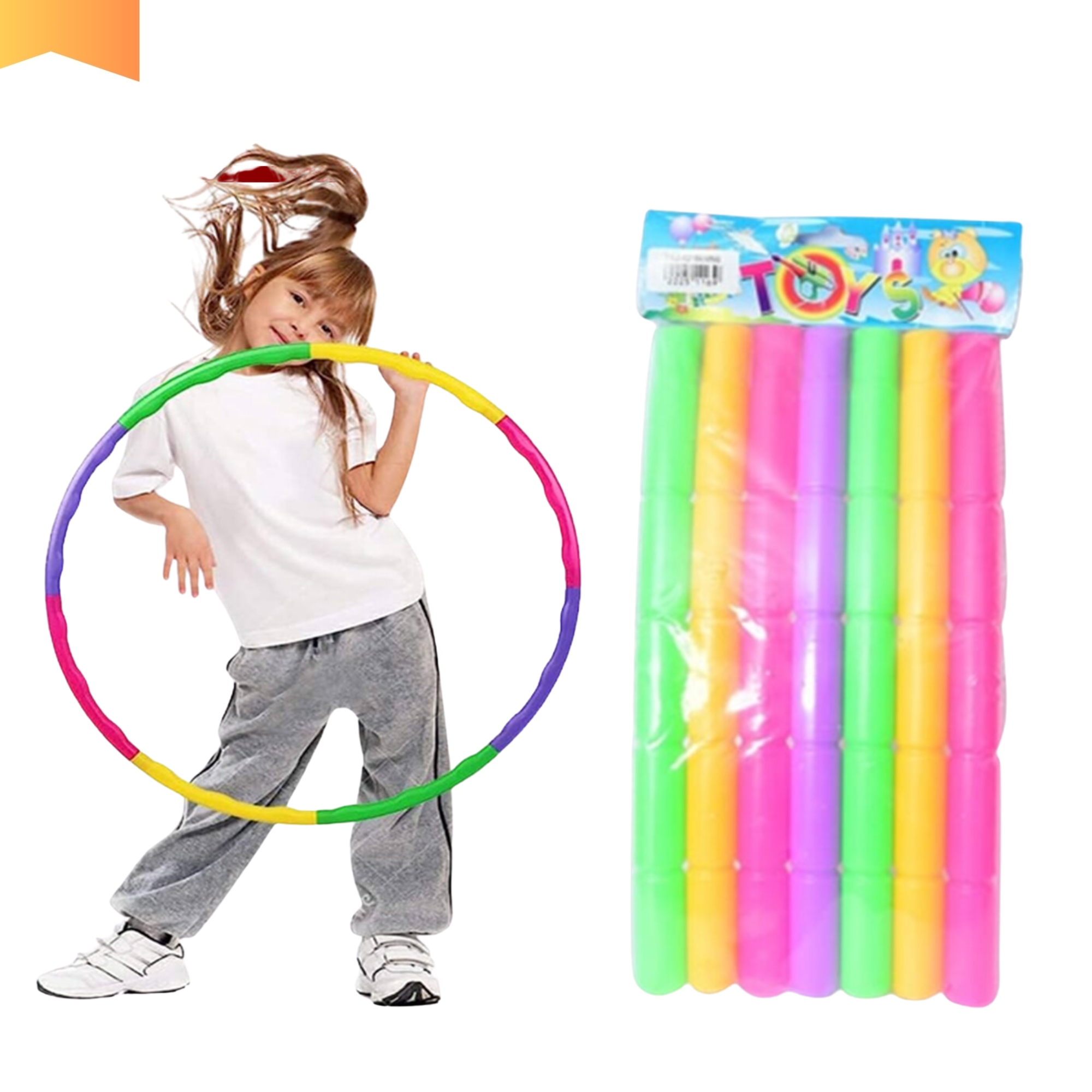 HULA HOOP RING FOR KIDS GIRLS BOYS FITNESS EXERCISE PLAYING ADJUSTABLE TWISTER RINGS