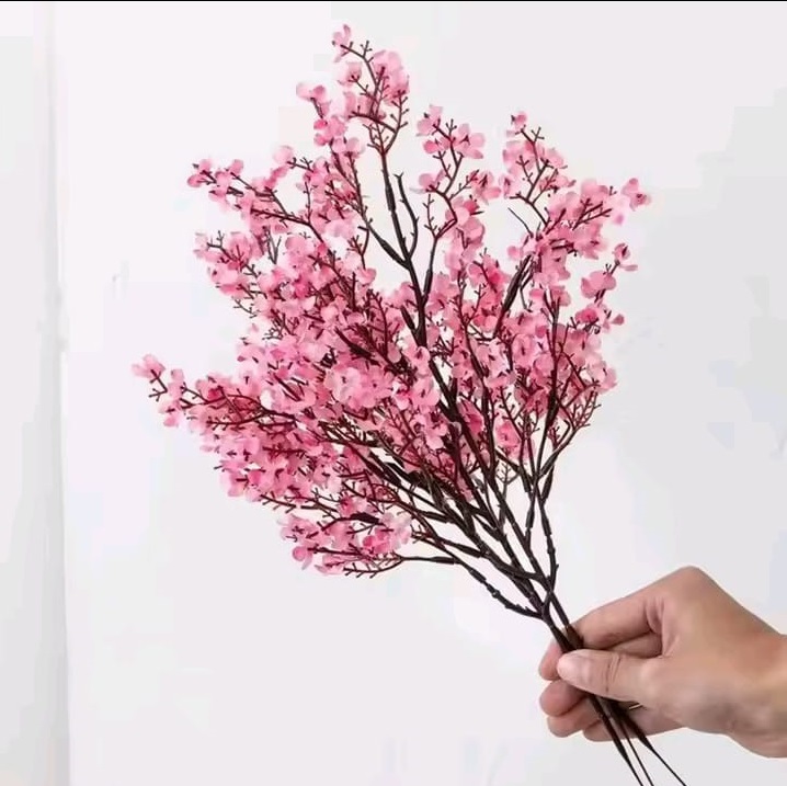 artificial Flower Bunch For Flowers Arrangements And Decorations, 13 inches Height-Red