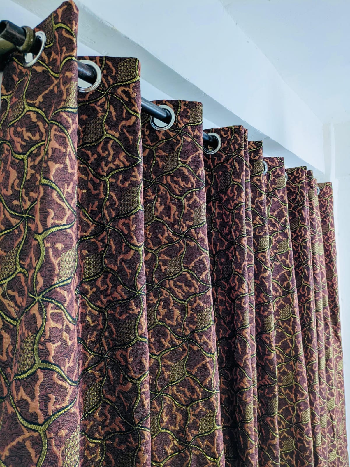 High Quality Premium Curtain 1Pc Parda (55*96 Inches) Elegant & Crystal Designs With Guaranteed Ring(Eyelet) For Bedroom & Living Room