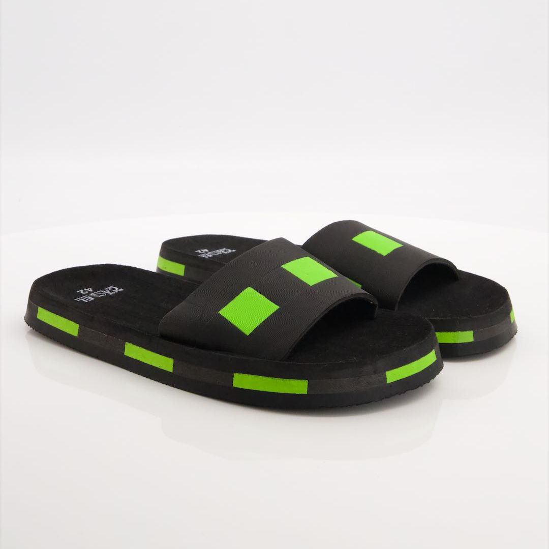 Black Camel Slippers For Men Box Slides For Men