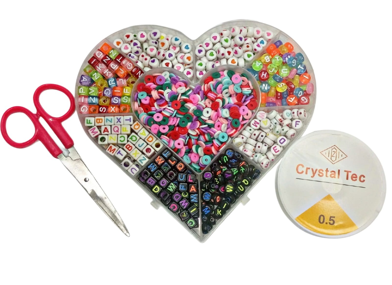 Complete DIY Bracelet & Jewellery Making Kit for Girls | Magnetic Heart Charms + Jump Rings & Lobster Clasps | Alphabet Beads & Accessories Set with Big Storage Box | DIY Jewellery Making Beads Box | Art & Craft Kit for Kids & Teens (Multiple Kits Availab