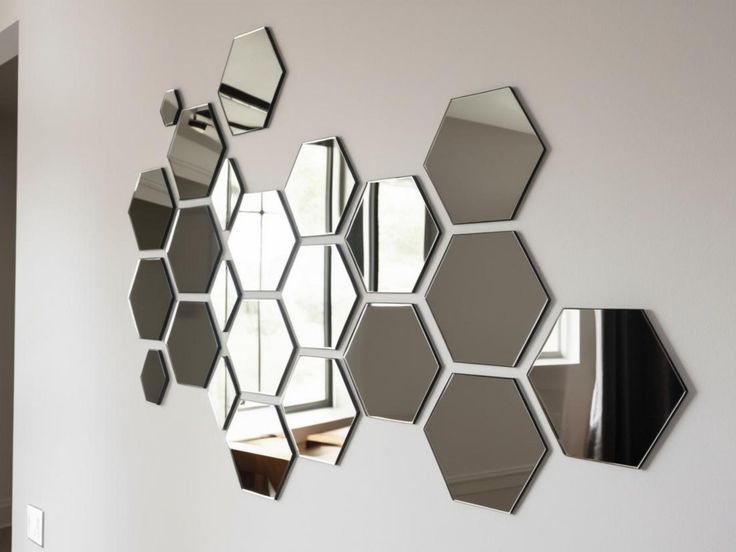 Self Adhesive DIY 3D Mirror Wall Sticker Hexagon Home Decor Mirror Decor Stickers Art Wall Decoration Stickers