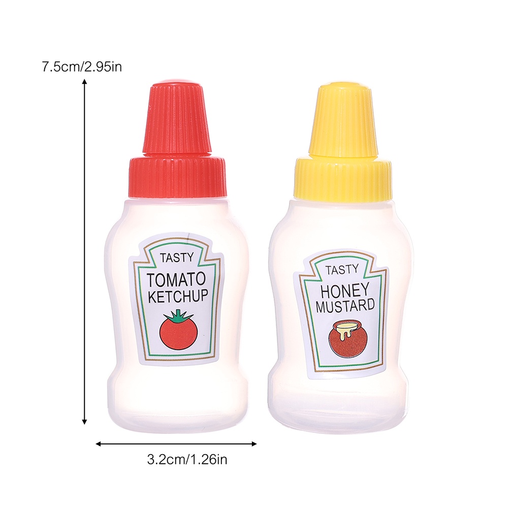 Kitchen Accessories 2Pcs for Bento Lunch Box Mini Tomato Ketchup Bottle