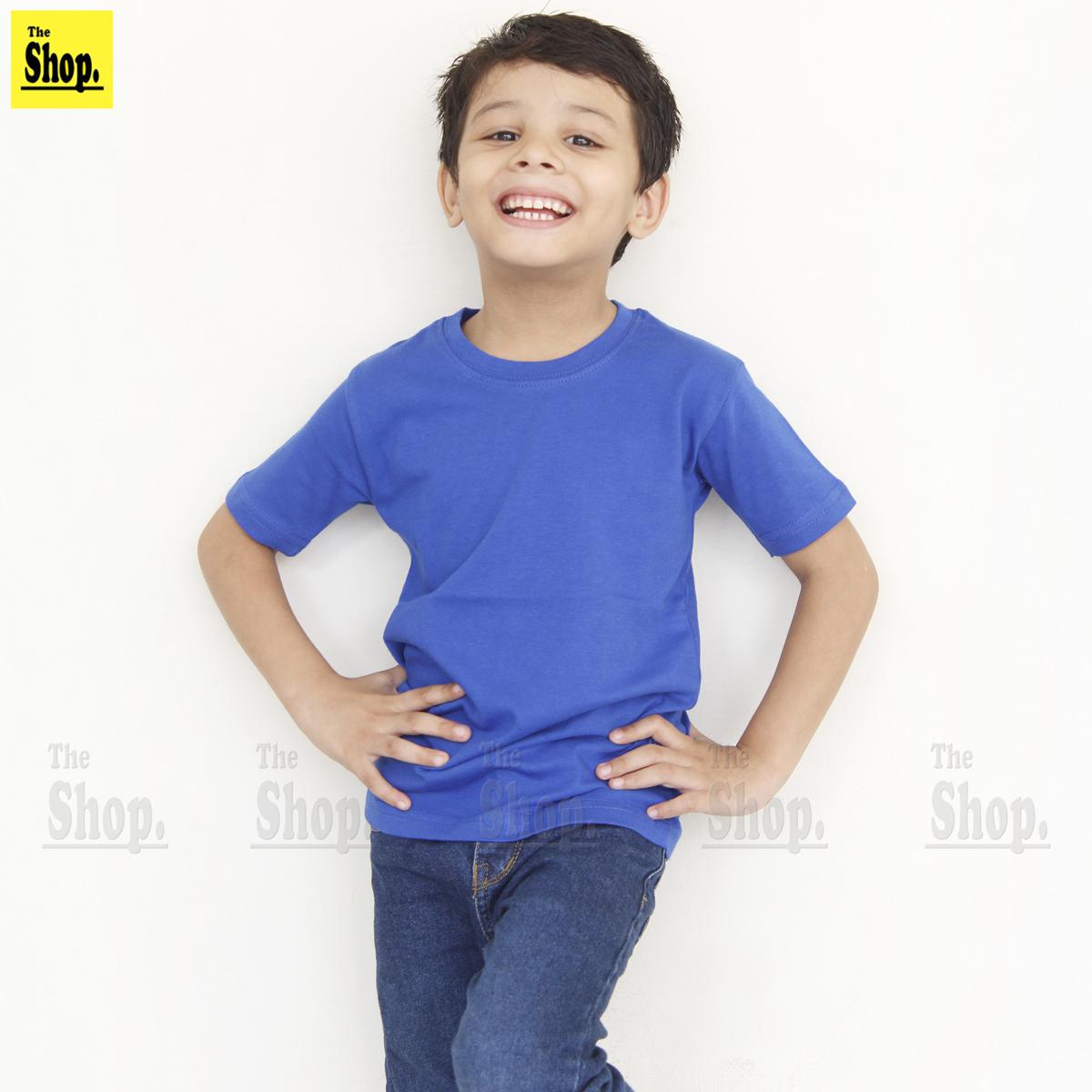 The Shop - Basic Round Neck Half Sleeves T-Shirt For Boys & Girls Kids, 1 Year To 14 Years  - RN-HS1
