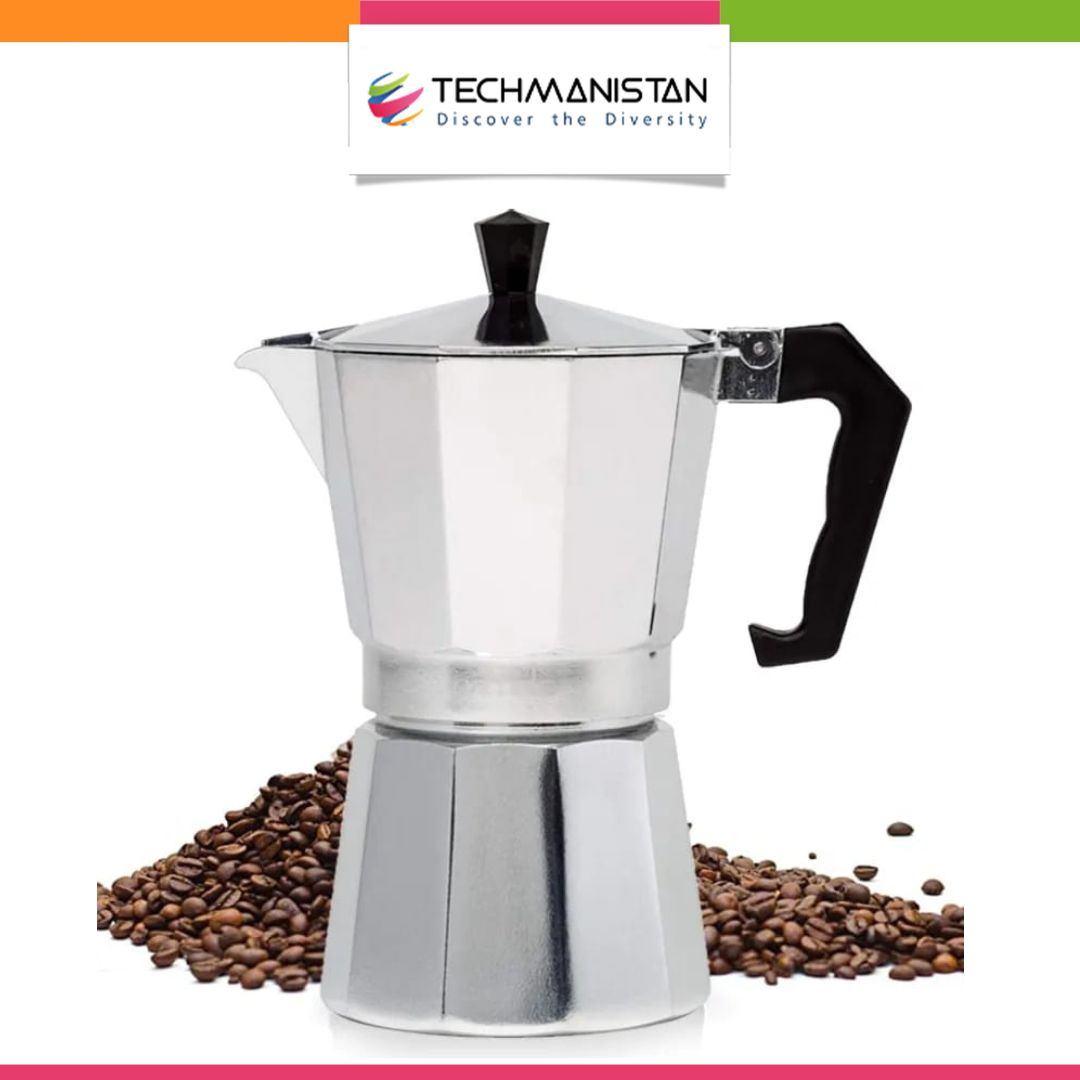 Techmanistan Aluminum Stovetop Espresso Maker Manual Coffee Maker