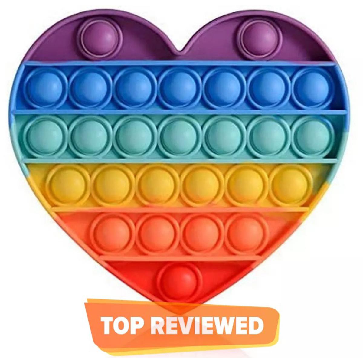Stress Relief Fidget Push Pop-it 5 Inches Pop-it Rainbow Colour For Kids - G10455