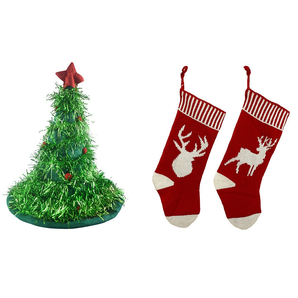 Christmas Tree Hat on Headband 