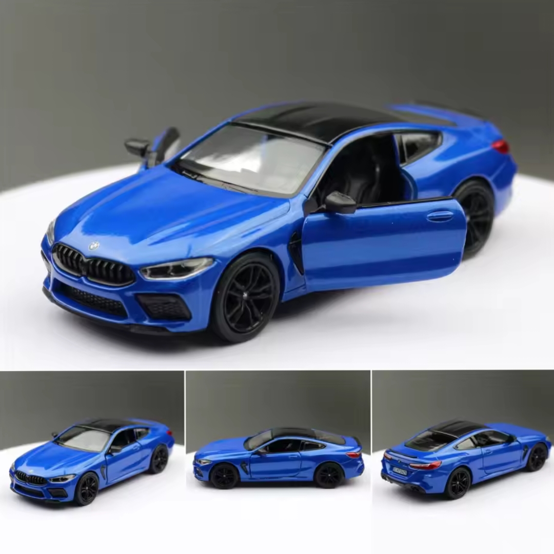 BMW M8 Competition Coupe Kinsmart DieCast Model Car 1/38 Scale  Multicolor Collectible Toy Vehicle
