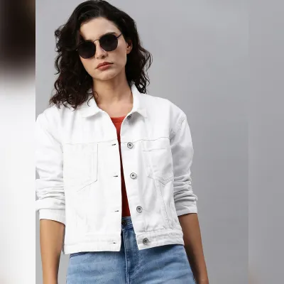 Roadster Women Stunning Blue Solid Denim Trucker Jacket Price in India,  Full Specifications & Offers | DTashion.com