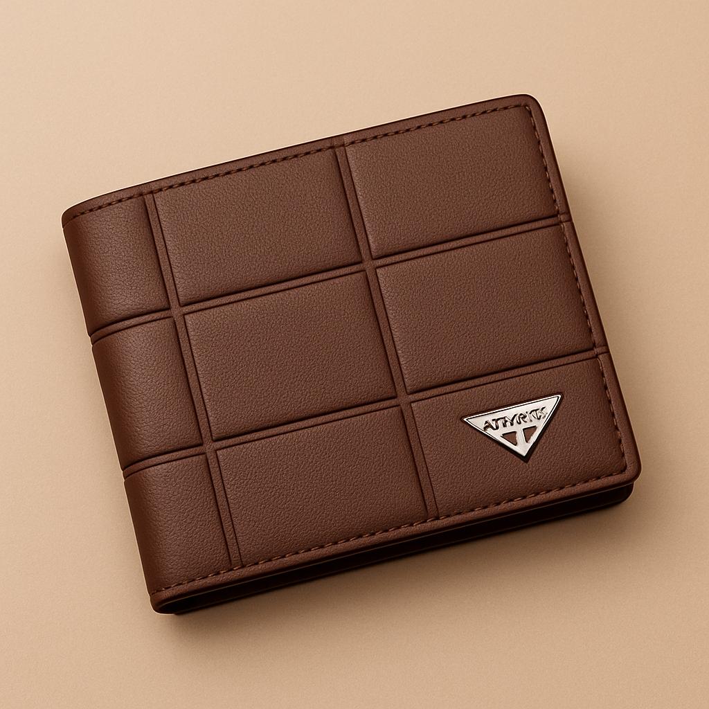 Stylish Textured Leather Bifold Wallet for Men – Luxury Slim Design | Available in Black, Brown & Chocolate