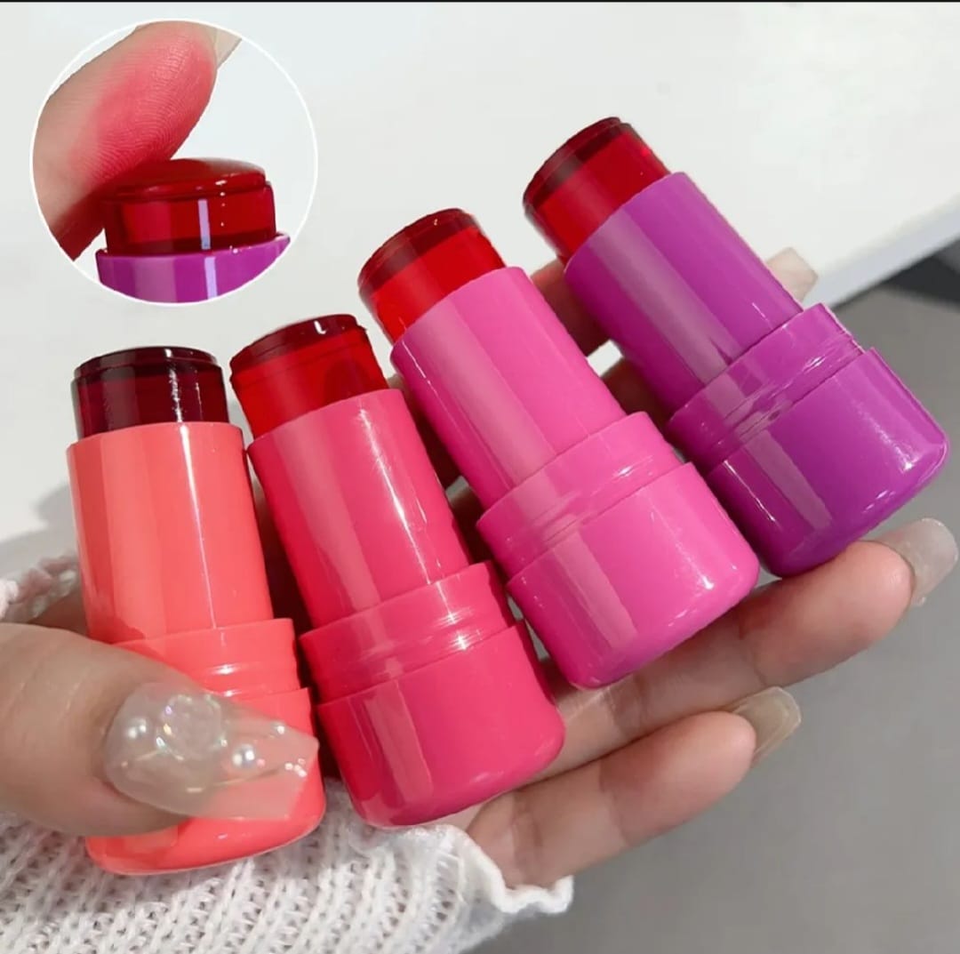 Multi-Use Cheek & Lip Tint Stick – Matte & Moisturizing Blush Stick for Lips, Cheeks & Eyes | Long Lasting Jelly Water Tint | Soft Cream Blush Highlighter | Lightweight Makeup Contour Stick | Face Glow Beauty Product for Women & Girls**