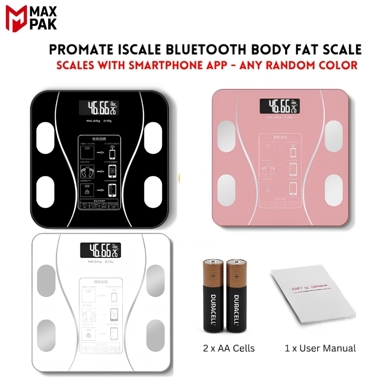 Upto 180kg Bluetooth Weight Machine With App - Smart Digital Body Weight Scale With Bluetooth Weighing Scale App & LED Digital Display - Accurate Body Fat & BMI Measurement Through App - Weighing Machine & Weighing Scale For Household Use