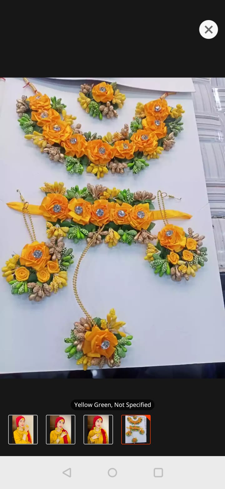 Bridal jewellery set, Bridal jewellery set, Bridal jewellery set Mehndi, Bridal Jewellery set for girls, Floral Jewellery for Mehndi , mayon flower jewelry , Mehndi accessories, Mehndi Jewellery set for girls for Bridal