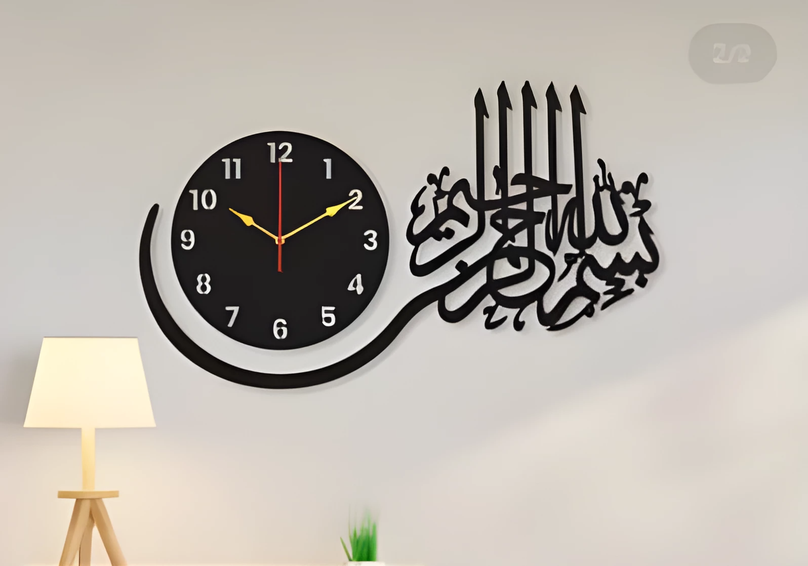 New 3d wooden desine Large LED wall clock for your bedroom and Home