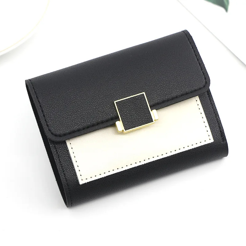 Minimalist Trifold Wallet for Women with Cardholder and Snap Closure
