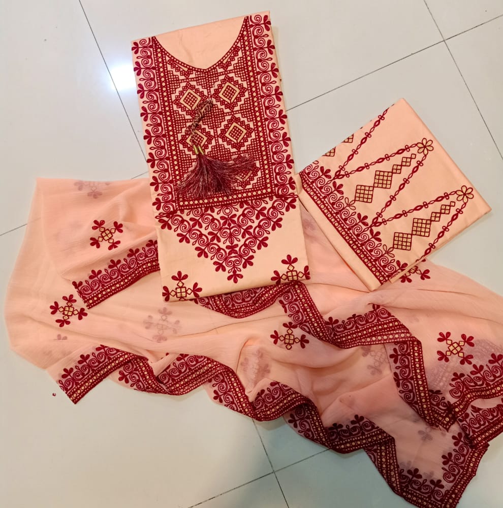 Aplic Design Salwar Kameez Sindhi Hand Made New Aplic