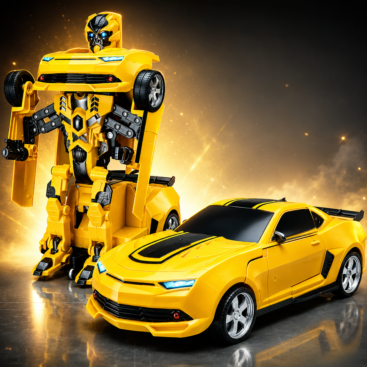 Transformers Robot Dancing Car with LED Lights & Music for Kids