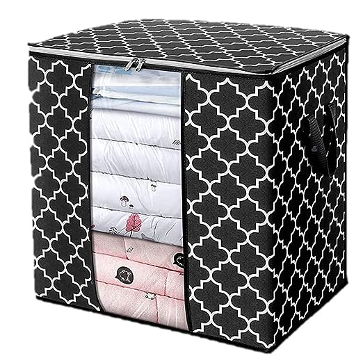 THE FLEX - STORAGE BAG ORGANIZER MAXIMIZE SPACE N STYLE WITH PREMIUM MATERIAL. EASILY OPEN ZIP N  SEE - THROUGH TRANSPARENT PVC WINDOW. FOLDABLE N EASY TO CARRY FOR HOME SHIFTING AND TRAVEL