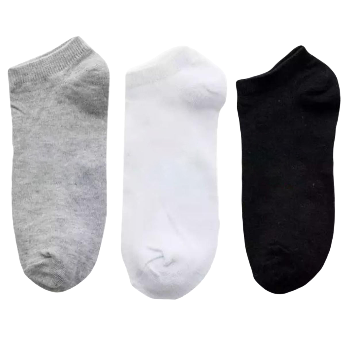 3 Pairs Cotton Ankle Socks For Men Women - Random Colors - Premium Quality, Comfortable Socks - Everyday Stylish Comfort
