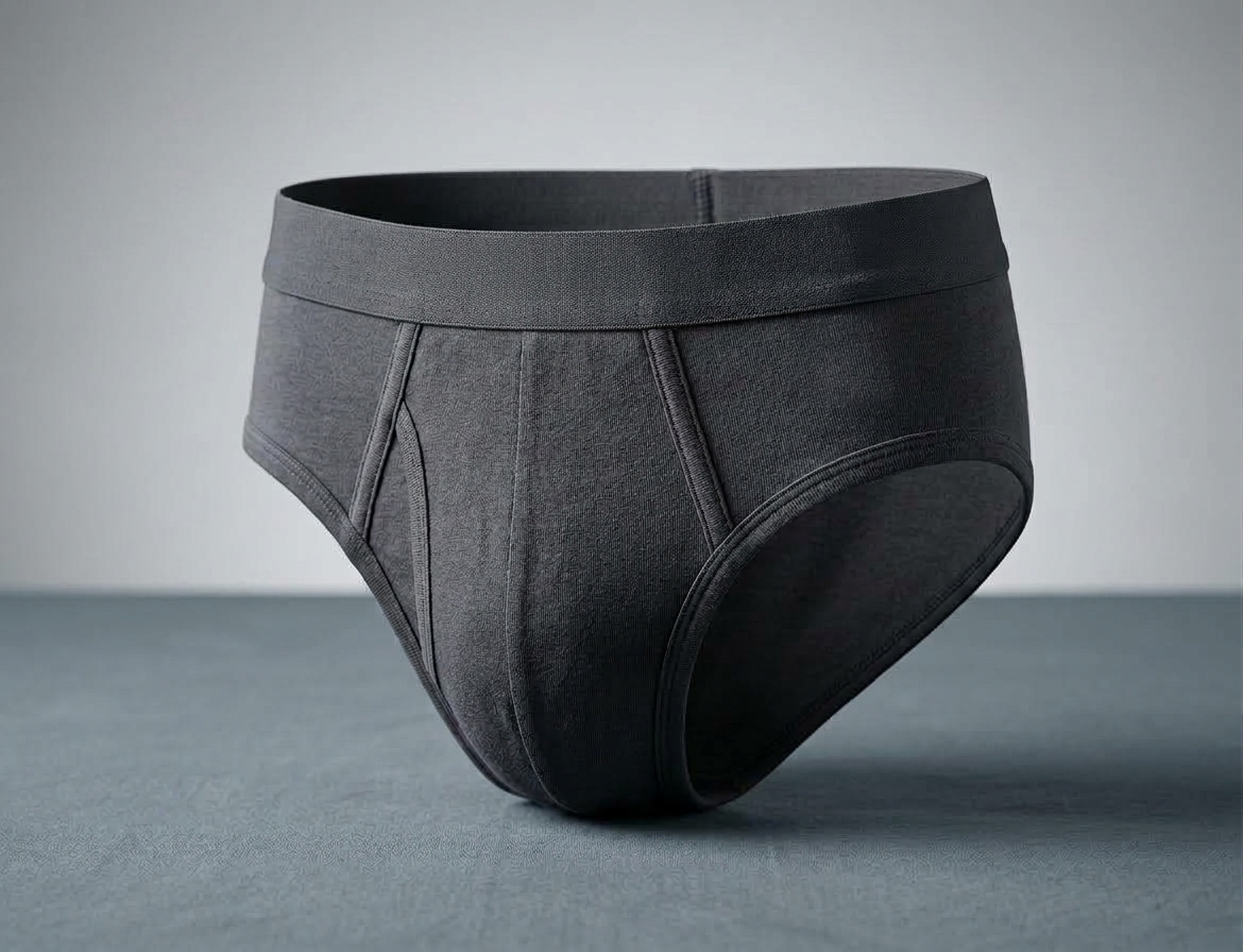 Men's Cotton Brief Underwear – Soft Comfortable Daily Wear | Classic Grey Brief for Men