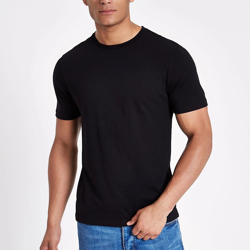 Short Sleeves Jogging Shirts for Men, Best for Sports, Running and Casual Use Jersey T Shirts for Gym and Lounge Wear Plain Black Tees for Sleeping Plus Size for Mens for All Seasons