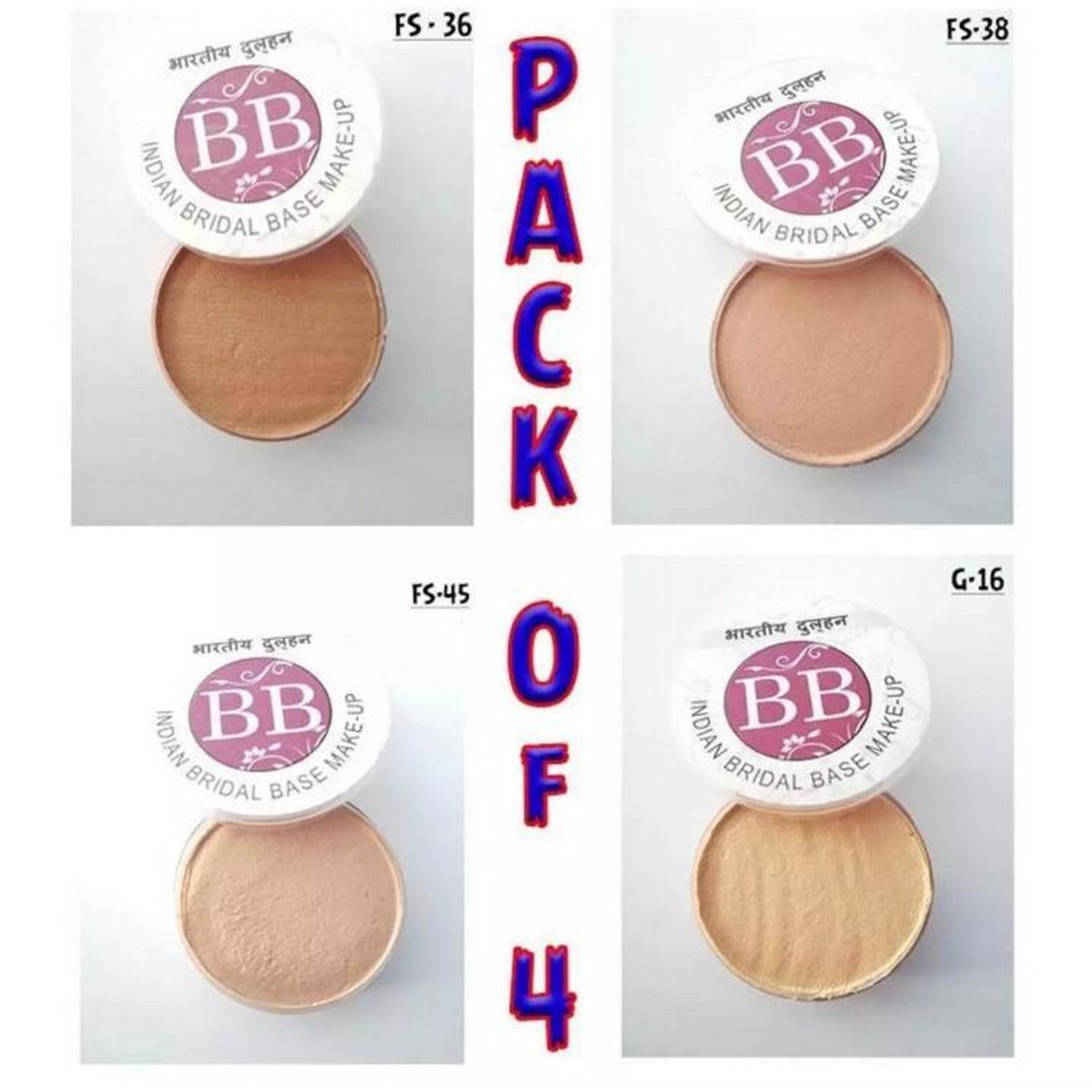 Bridal Quarter Foundation Base-  Pack Of 4