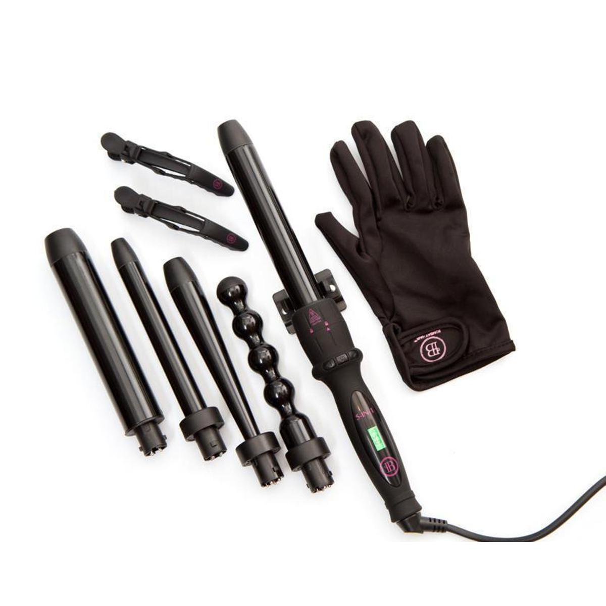 Glove to use with curling outlet wand