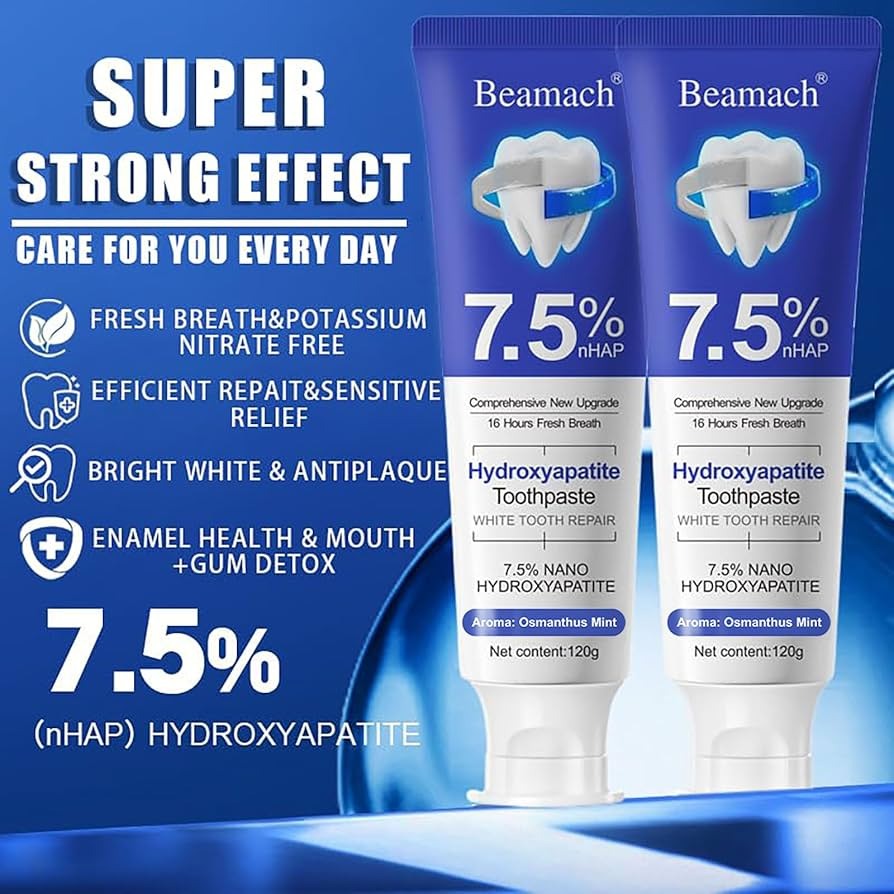 7.5% Hydroxyapatite Toothpaste 80g | Sensitive Teeth Toothpaste | Enamel Care & Fresh Mint | Daily Oral Care