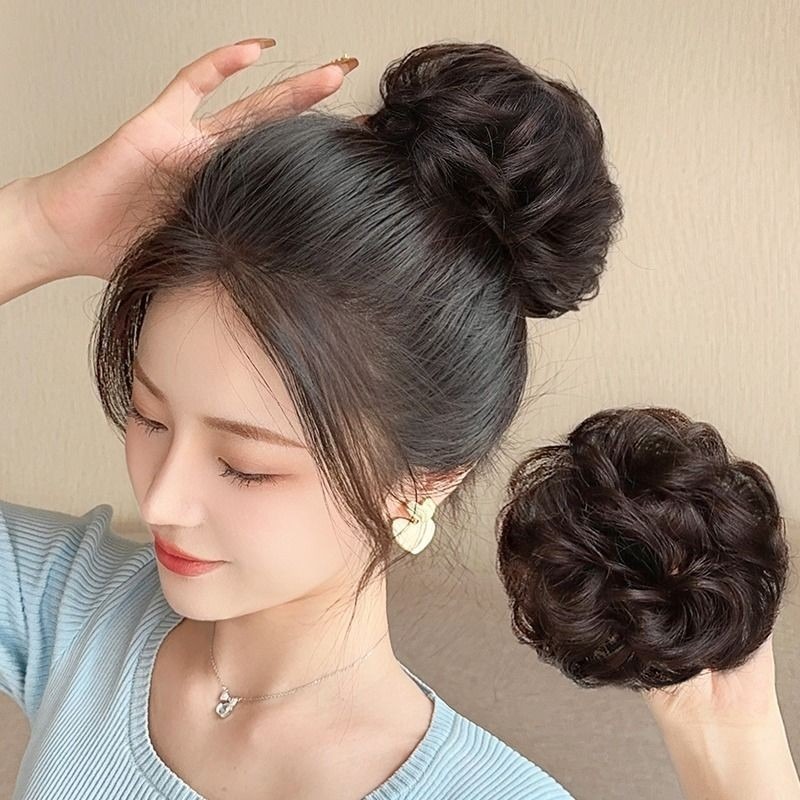 Messy Hair Jura Bun Extension – Hair Bun, Hair Jura, Hijab Volume, Hair Scrunchie & Hair Extension for Bridal, Party & Women/Girls