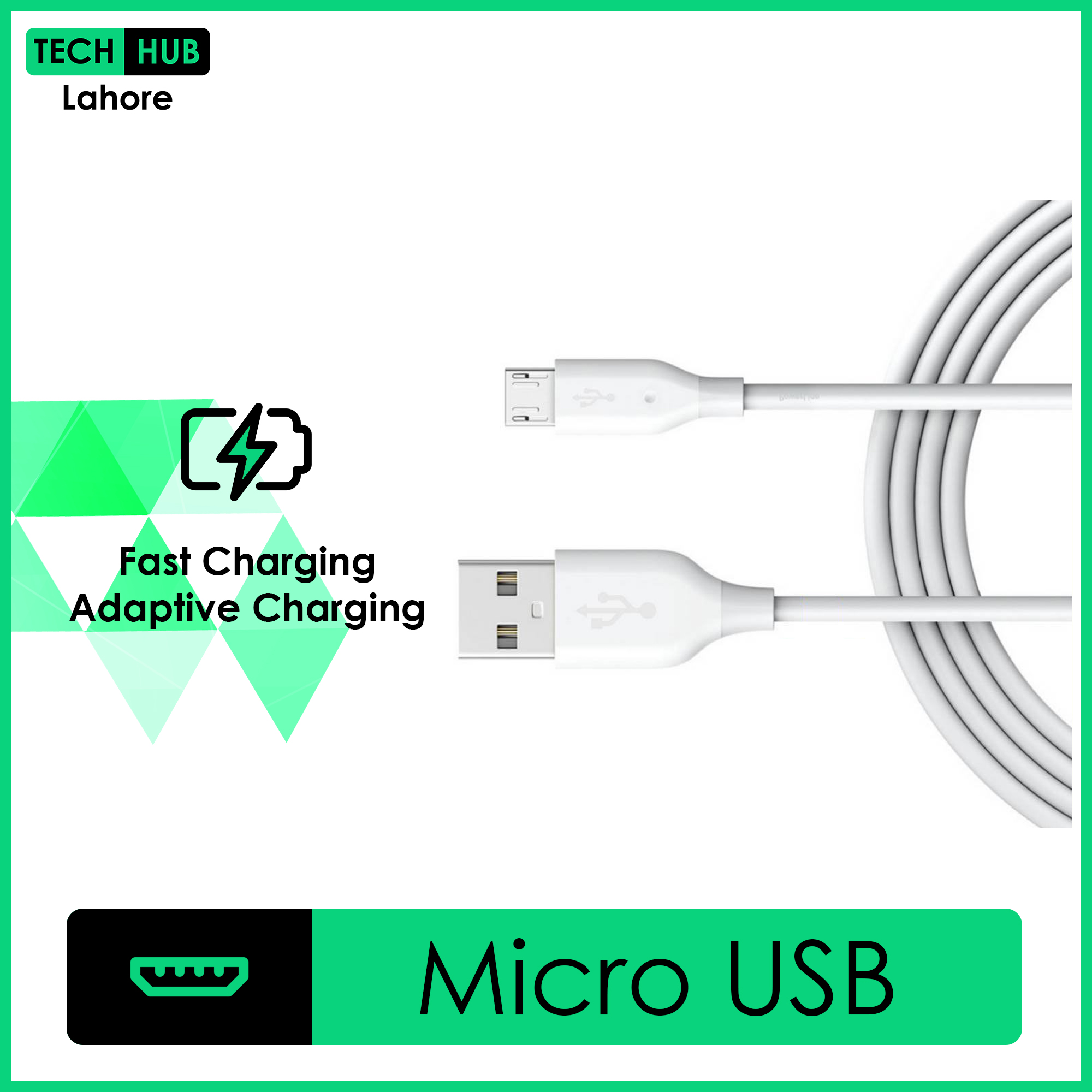 Micro USB Charging Cable for Android Mobiles, Fast Charging, 1 Meter ...
