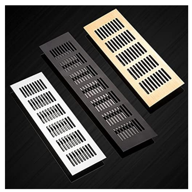 2 Pcs Ventilator grill stainless steel 3 color silver, gold, black
