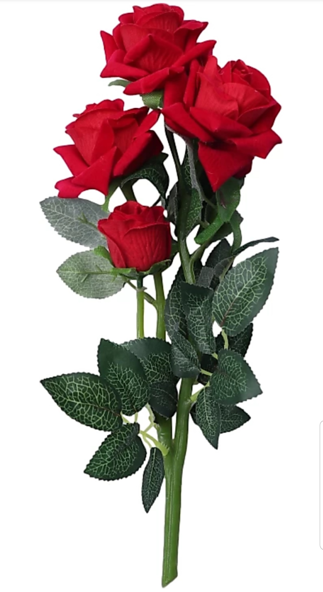 High Quality Artificial Real Touch 3 Heads Rose Flower High Quality