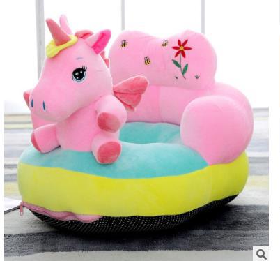 Baby's Cute Cartoon Plush Toys Support Chair Infant Learning To Sit Removable & Washable Baby Soft Seats Sofa
