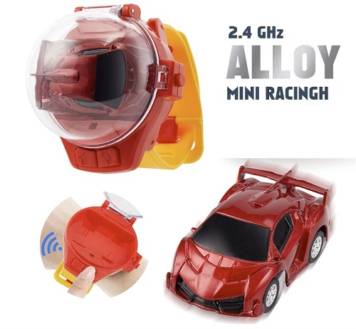 Mini USB Rechargeable RC Toy Car with Wristband Controller 2.4GHz for Kids 8-11 Years Remote Control Watch Car Unisex
