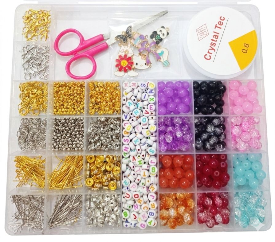 Complete DIY Bracelet & Jewellery Making Kit for Girls, Top Keywords DIY Craft Kit, Jewellery Making Set, Alphabet Beads, Charm Bracelet Kit, Jump Rings, Lobster Clasps,Plastic & Metal Craft Material, Style Creative DIY Art & Craft Kit, Color Multi-Color