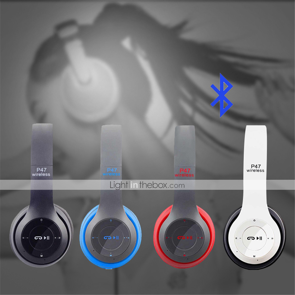 Special Edition P47 Headphone with Pop Window Over The Ear Wireless Bluetooth Headphone Support Sd Card use