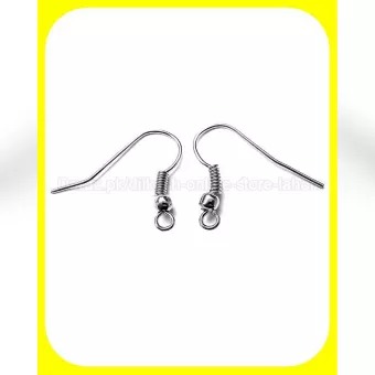 Earring Hooks Base For Jewellery Making Silver (50 Pairs)