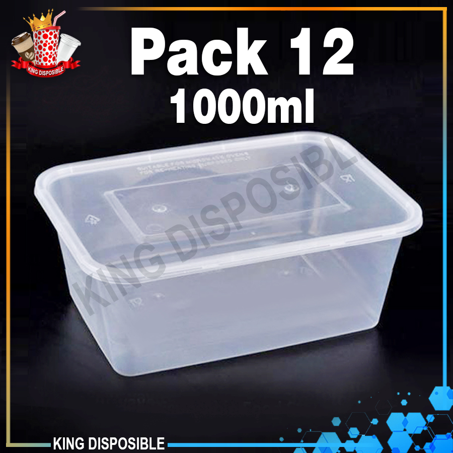 Microwave Disposable Food Storage Boxes, Transparent Box, Clear