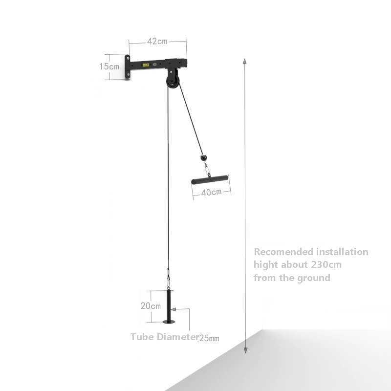 Fitness Pulley Cable Machine Arm, Biceps, Triceps Blaster Hand Strength Training Home Gym Workout Machine
