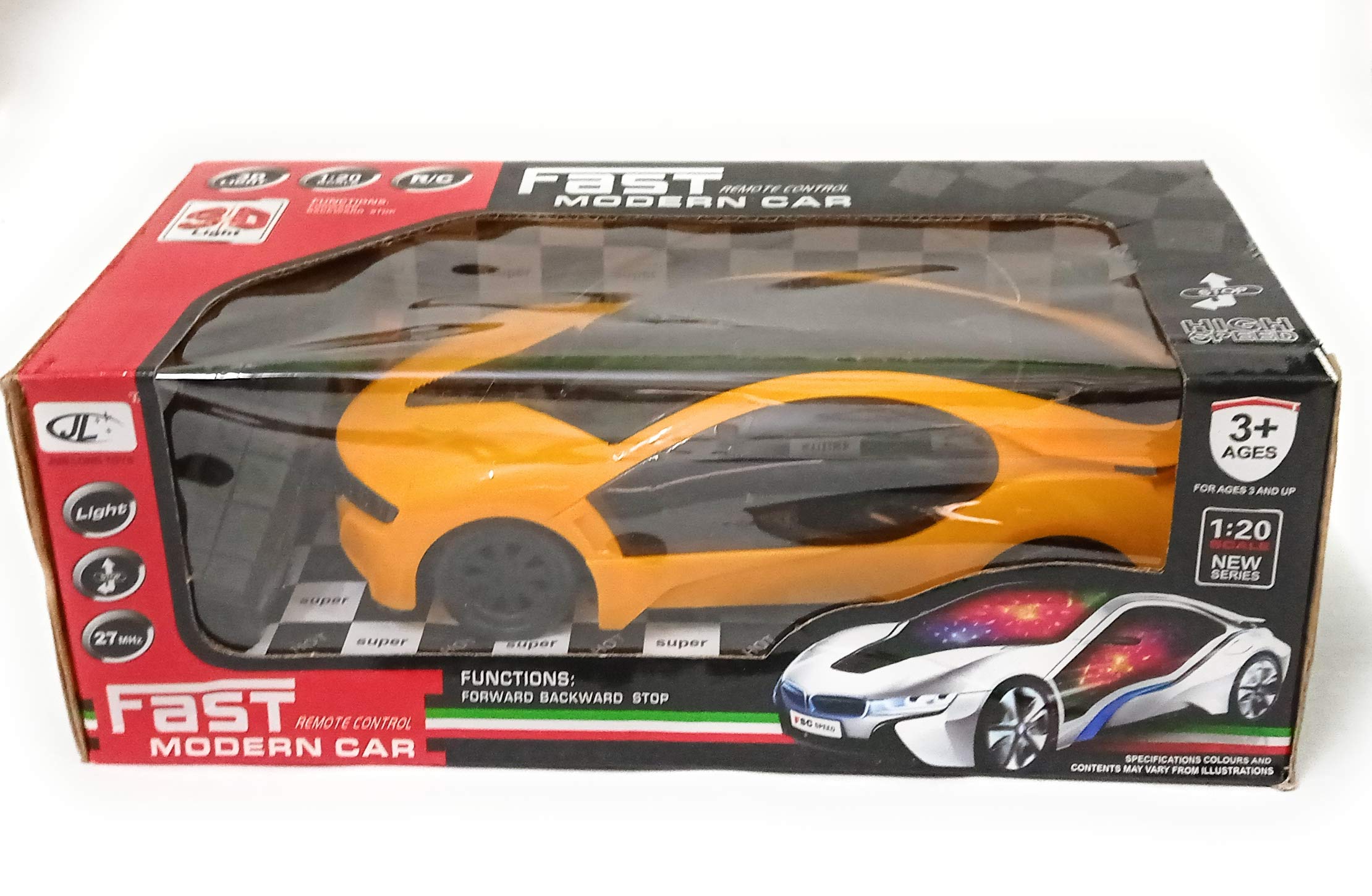 Remote control famous car 1:22 scale with 3D lights forward reverse
