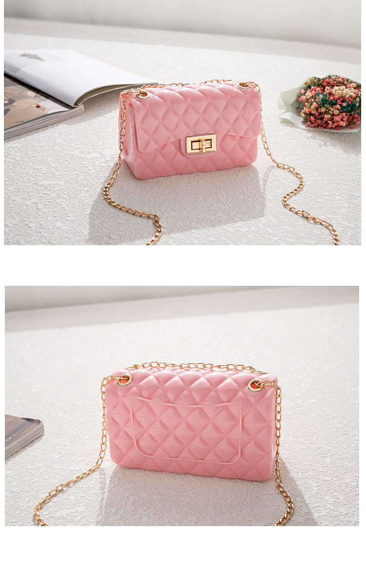 Wholesale classic korean square small hand bags ladies mini corss body  clutch purse women handbag gold chain jelly sling bags for girls From  m.