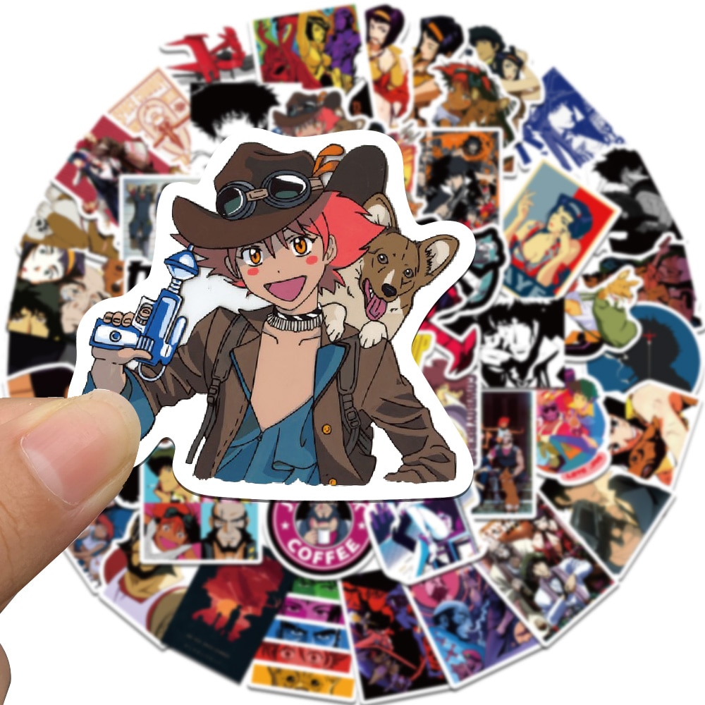 10/50PCS Classic Anime Cowboy Bebop Stickers Waterproof Cartoon
