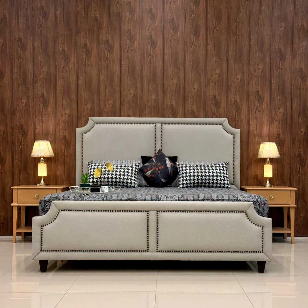 Affordable New  Design wooden Bed Set   without side table Furniture for room / Wooden poshesh Beds For Bedroomn BED9