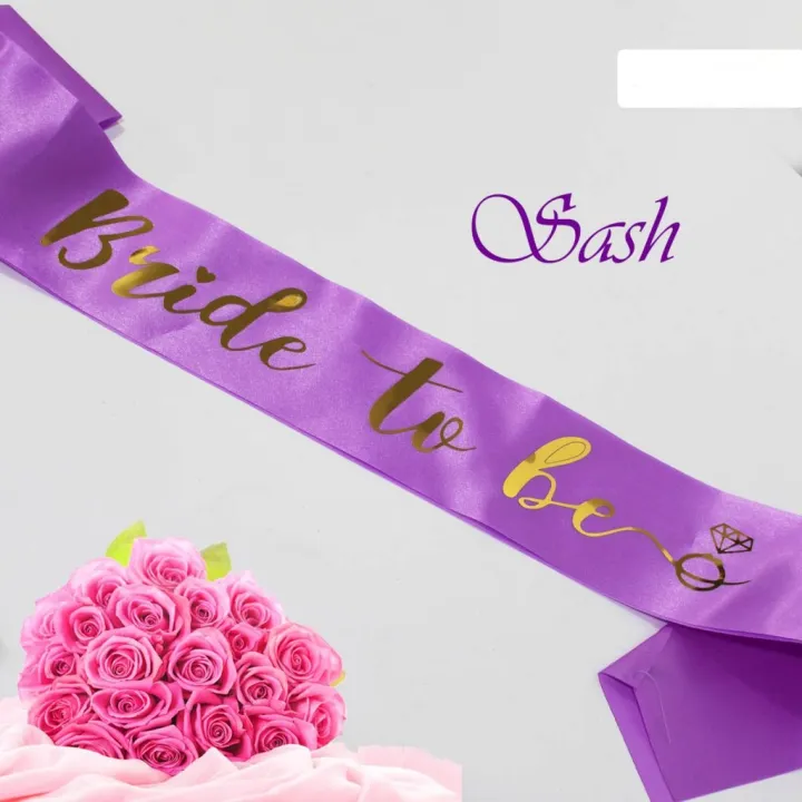 bride to be ribbon sash