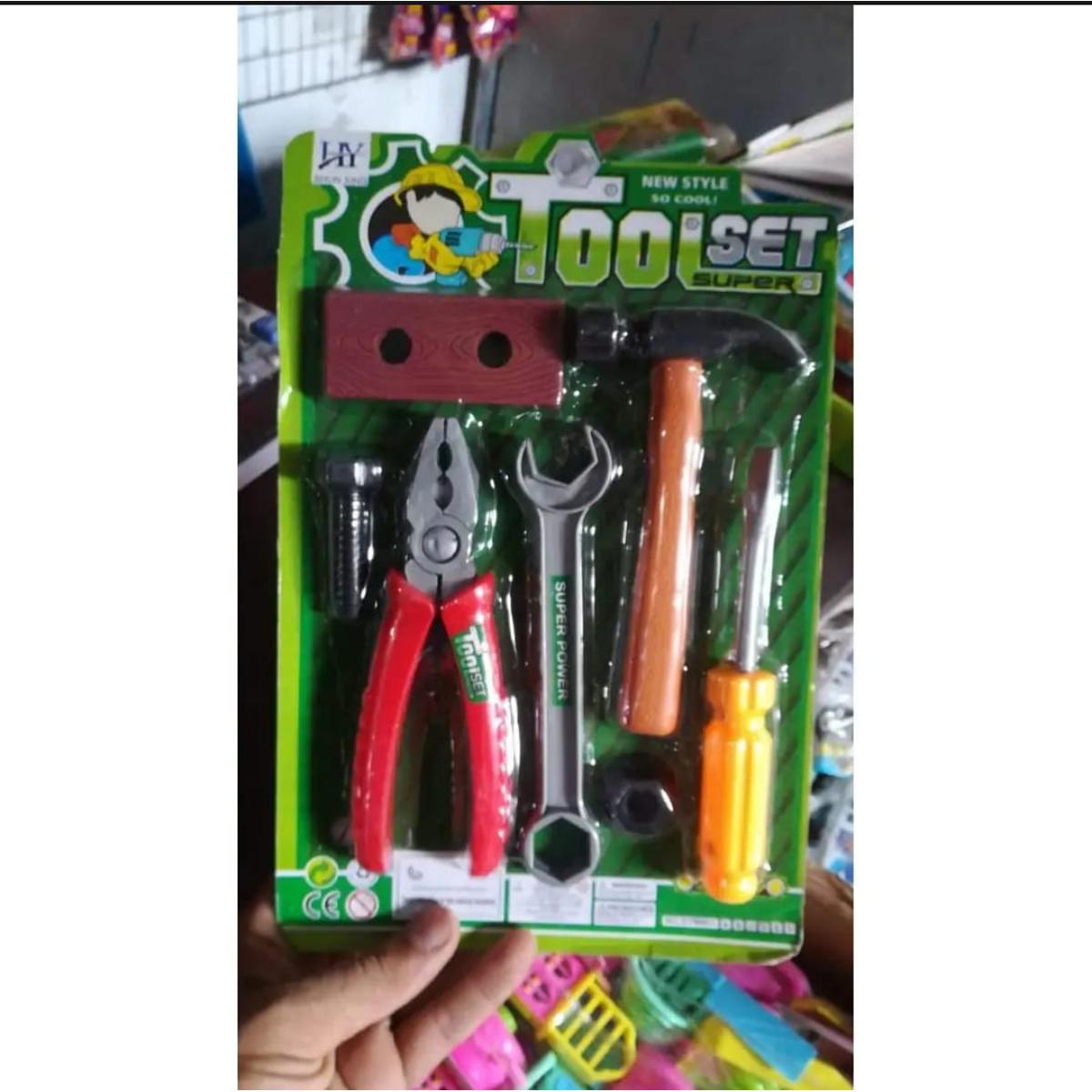 Tool Pretend Play Set Plastic Tool Kit 7 Pcs Tool Set For Kids