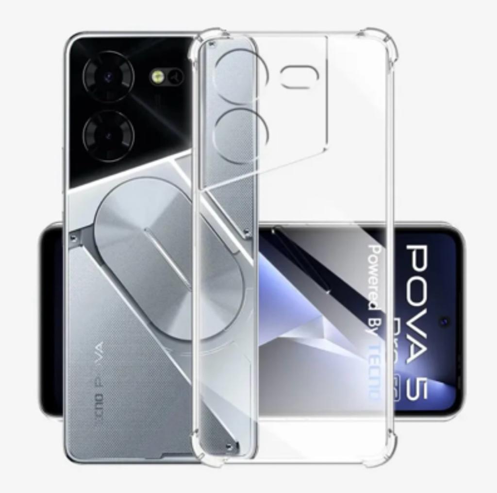 Tecno Pova 5 Pro 5G Transparent TPU Shockproof Back Cover